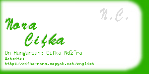 nora cifka business card